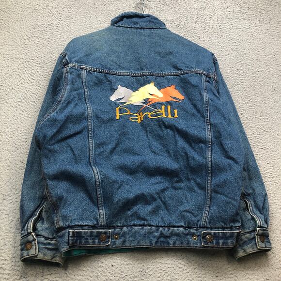 Vintage Rugged Gear Extra Tough Strong Parelli Reversible Denim Jacket Womens XL - Picture 5 of 16